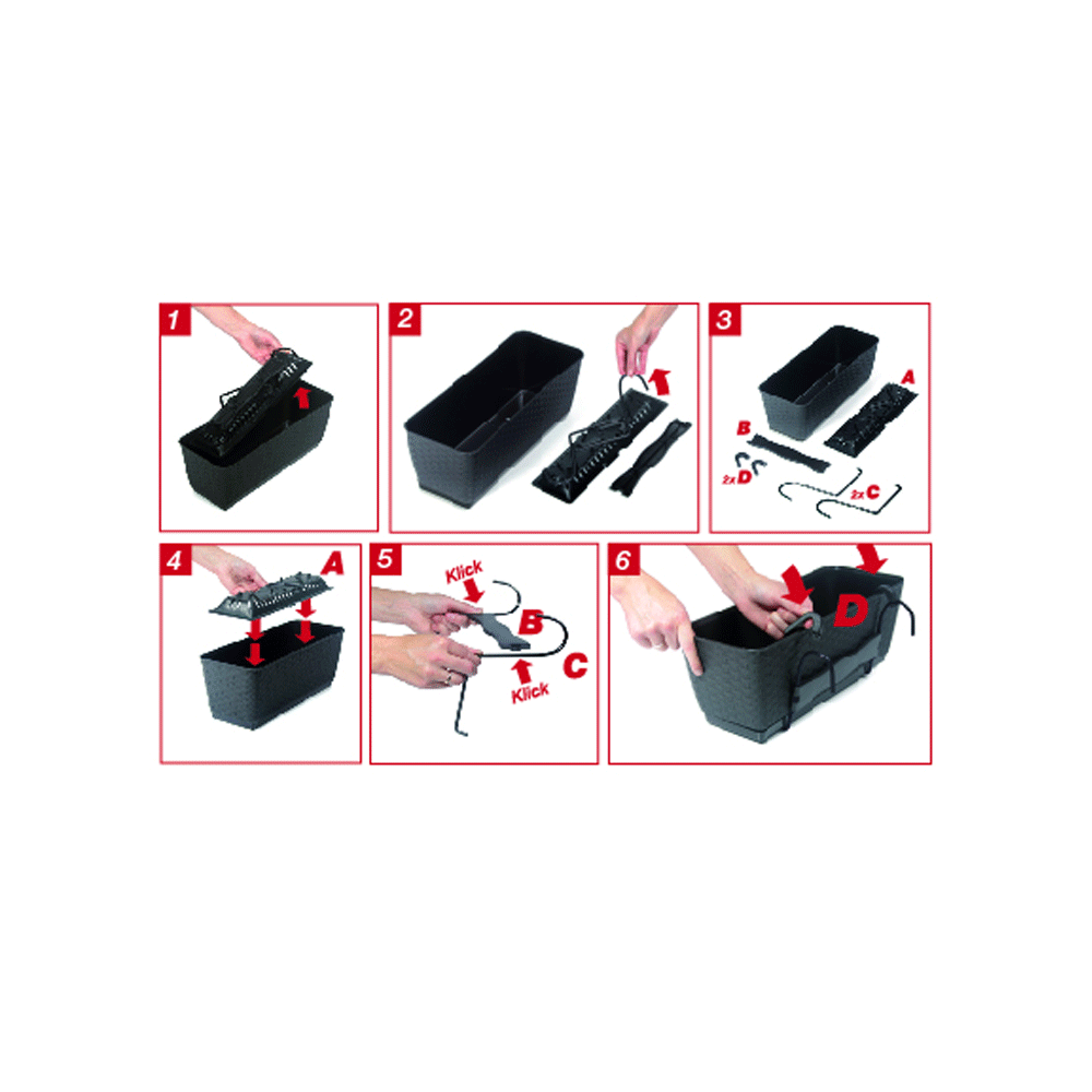 Protanic Pflanzkasten-Komplettset - Anthrazit, 2er Set