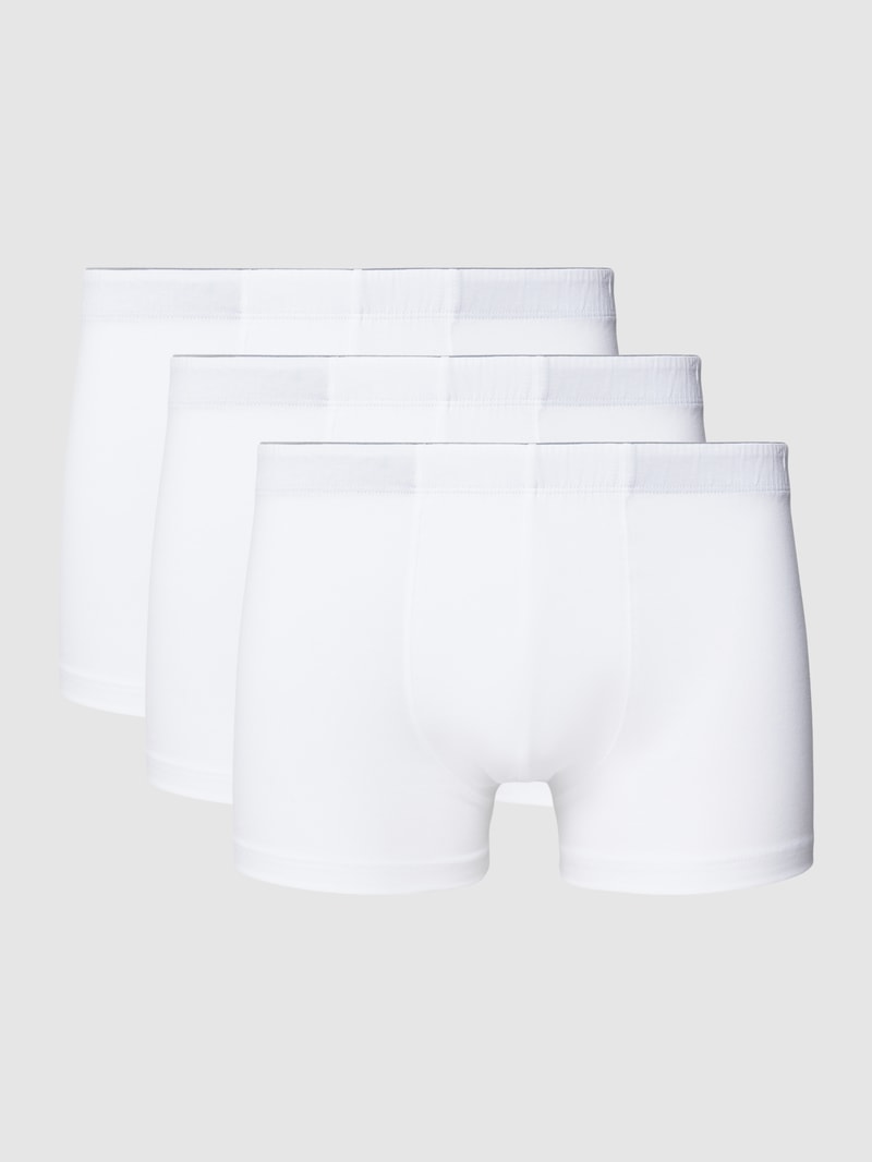 Trunks im unifarbenen Design Modell 'hautnah' im 3er-Pack in weiß