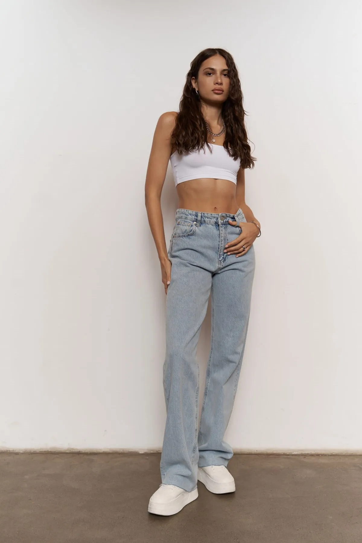 MAİ COLLECTİON  Marla Basic Blaue Jeanshose