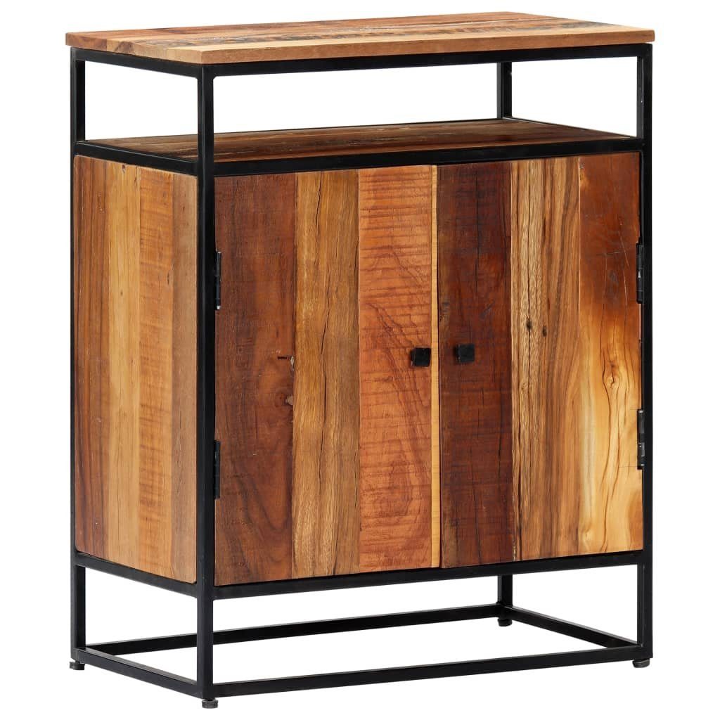 vidaXL Sideboard Beistellschrank 60x35x76 cm Massives Altholz und Stahl
