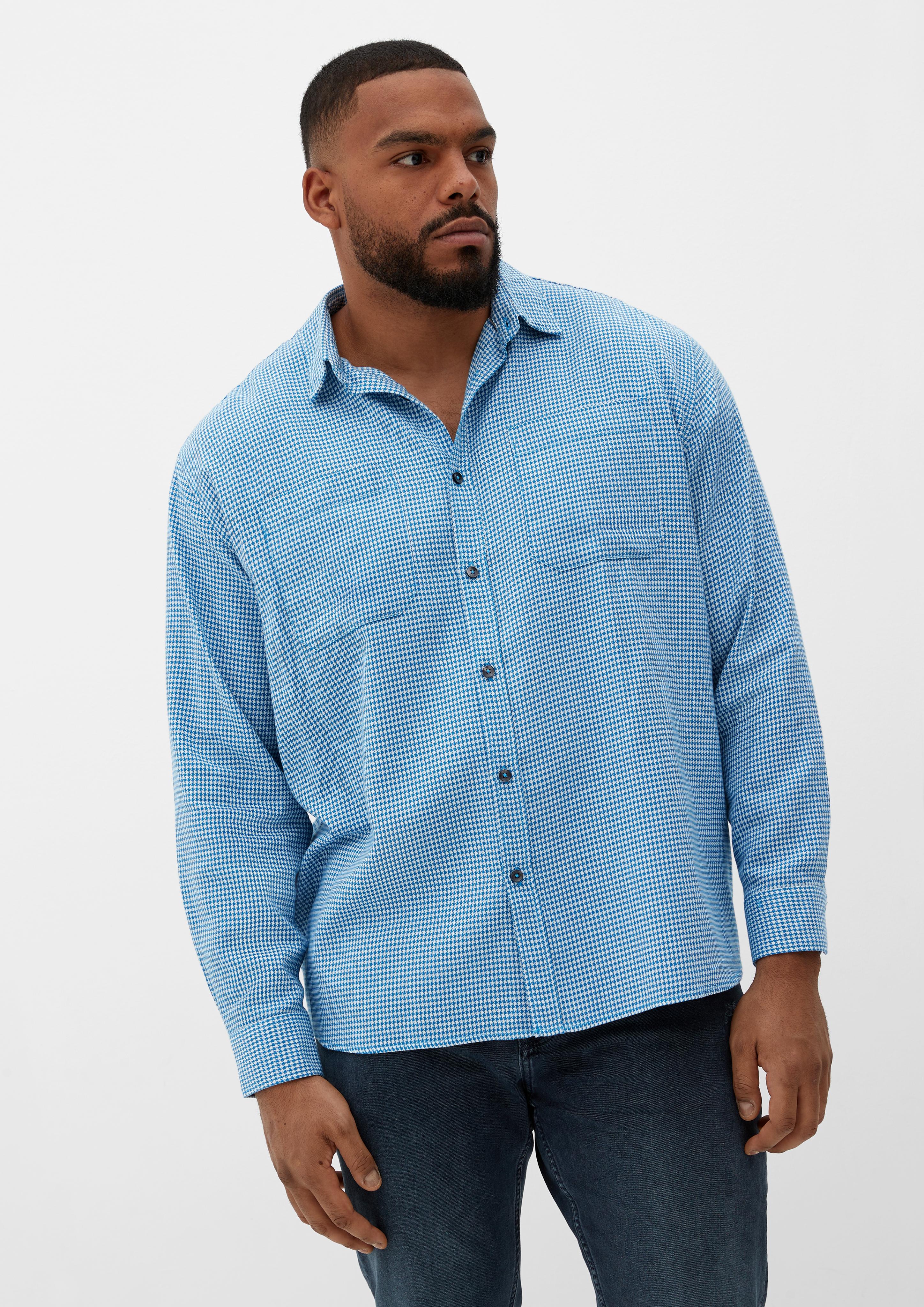 Big Size: Twillhemd mit Hahnentritt-Muster  2128148-62K2
