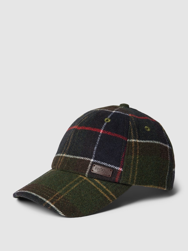 Cap mit Allover-Muster Modell 'GALINGALE' in grün