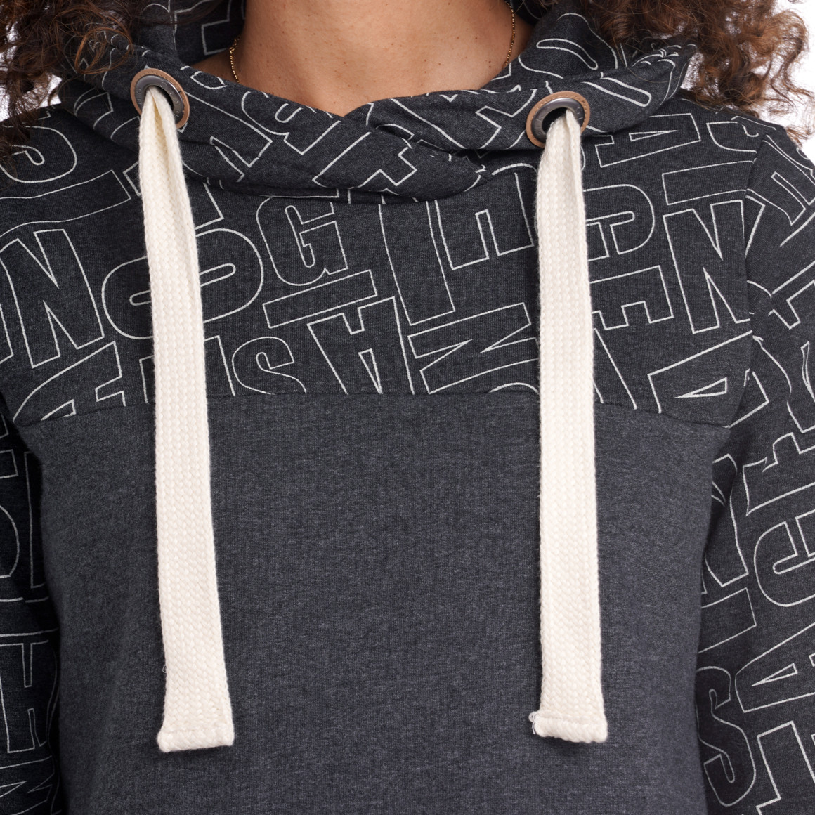 Damen Sweatkleid mit Schalkragen