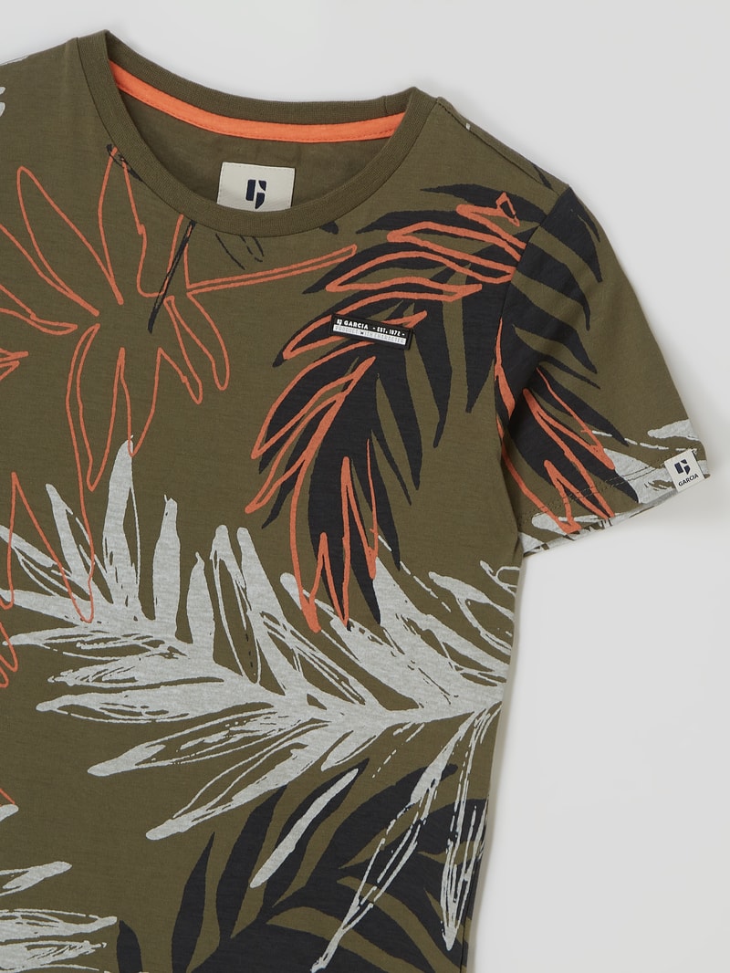 T-Shirt aus Baumwolle in khaki