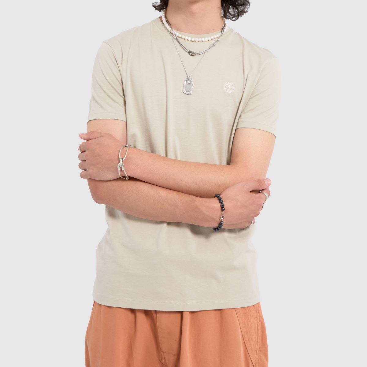 Timberland Dustan Jersey River póló kőszínben