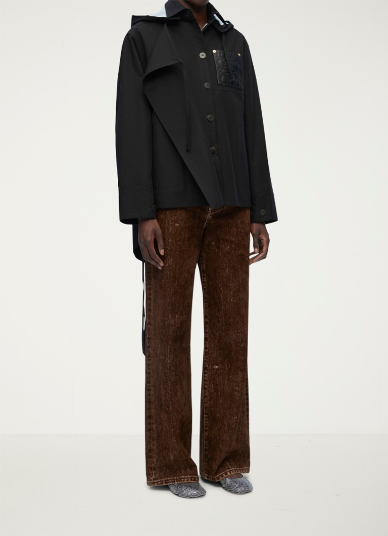 LOEWE parkas med hette og logo