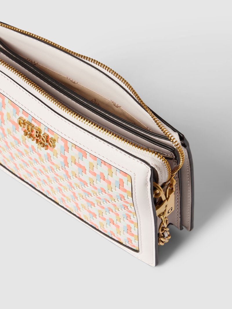 Crossbody Bag mit Label-Detail Modell 'ABEY' in ecru