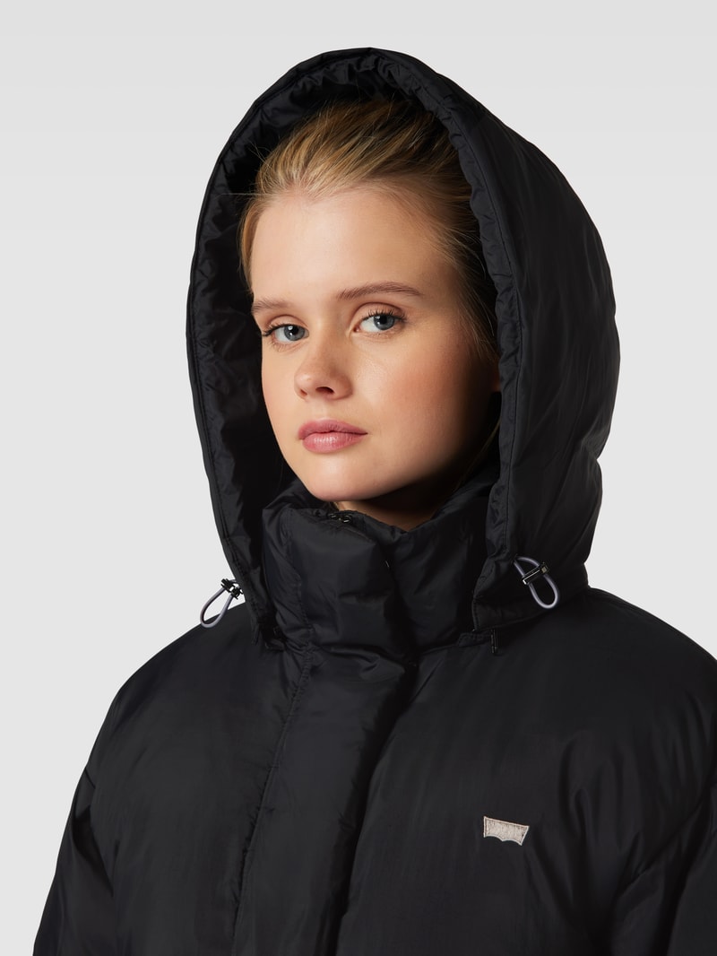 Daunenjacke mit Kapuze Modell 'PILLOW' in schwarz