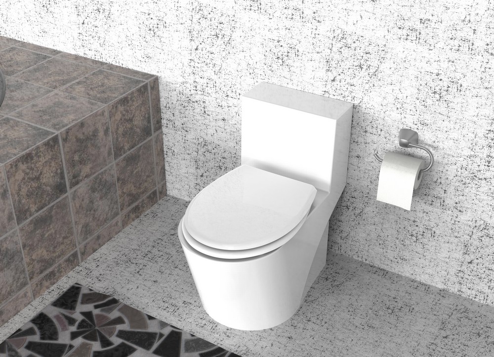 K&H Sanitary Duschwell Duroplast WC-Sitz  - Weiß Easy