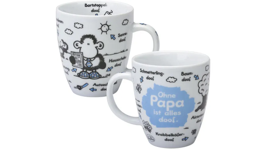sheepworld Tasse »Ohne Papa ist alles doof.«