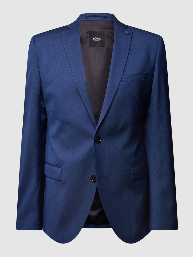 Slim Fit 2-Knopf-Sakko mit Stretch-Anteil in royalblau