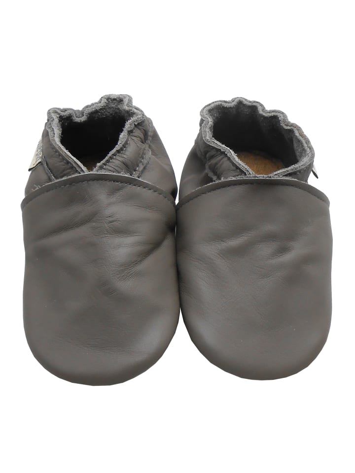 Yalion Baby Leder-Krabbelschuhe in Grau günstig kaufen
