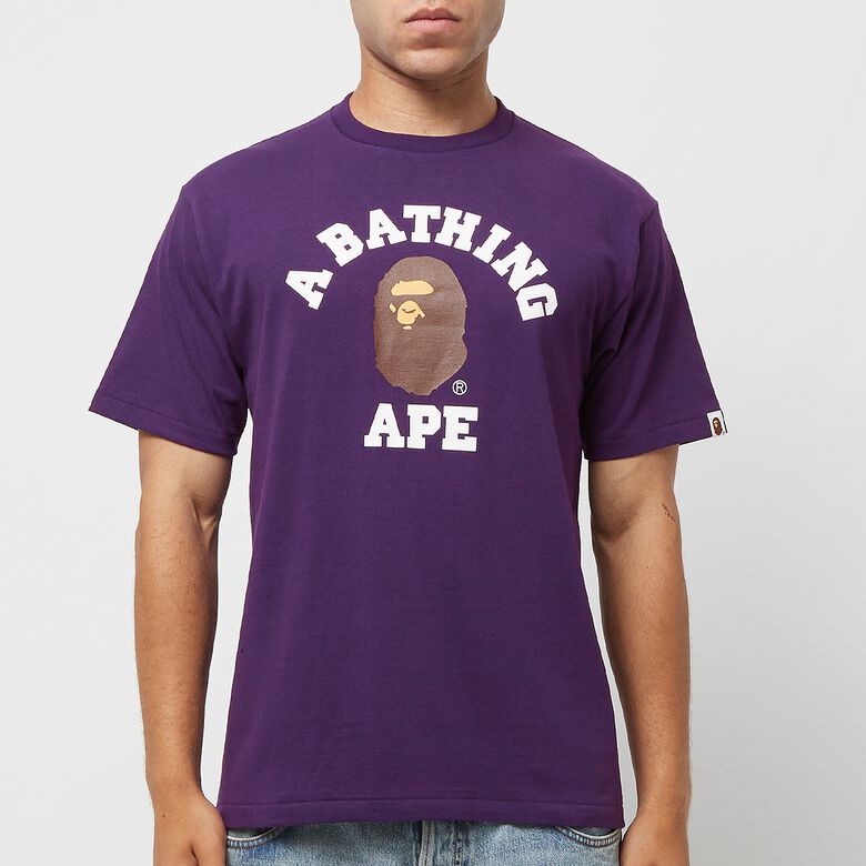 A Bathing Ape College Tee M purple