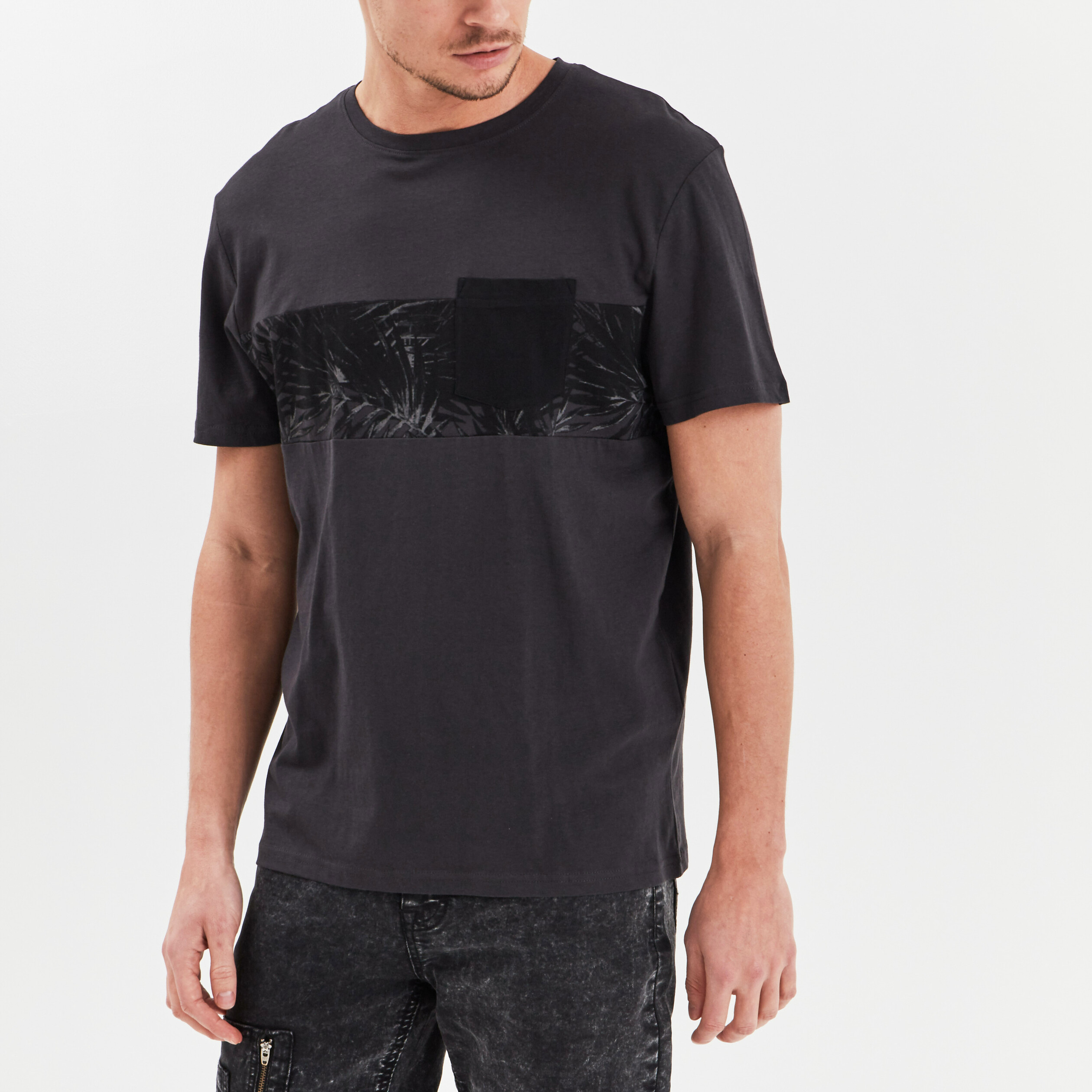 T-shirt manches courtes Liberto gris foncé homme | La Halle