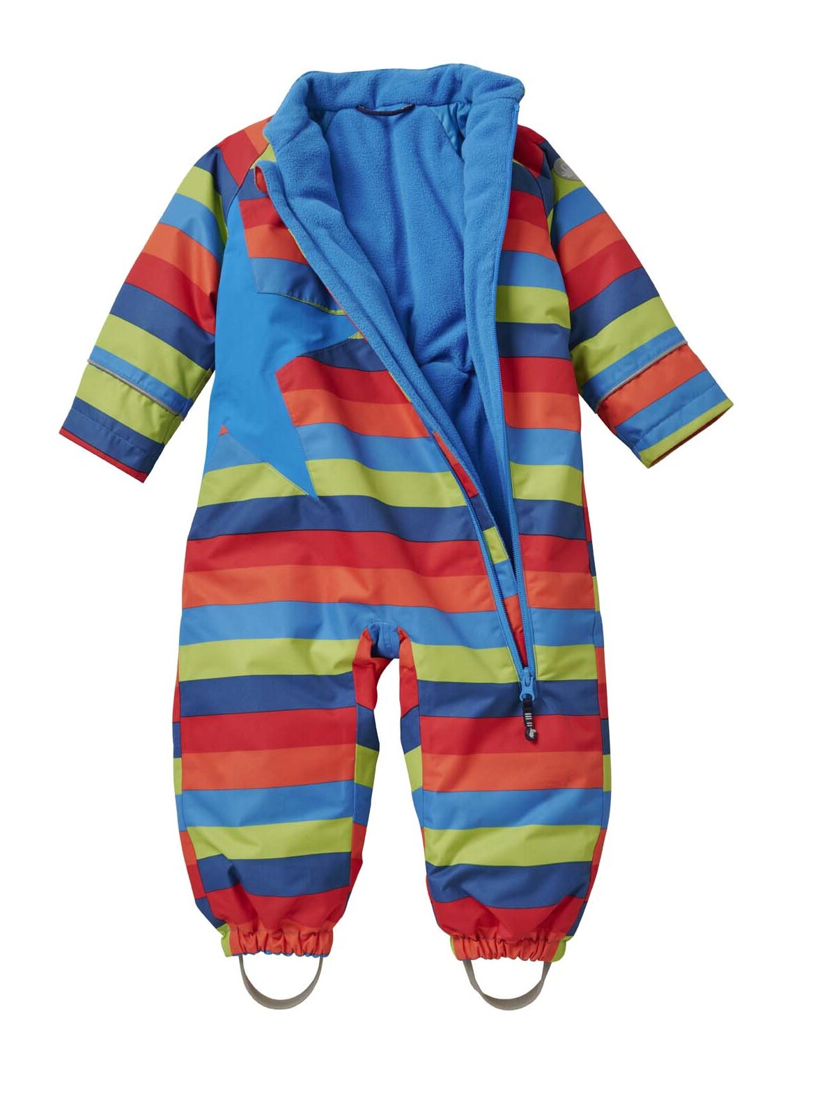 Schneeoverall Stern, bunt gestreift