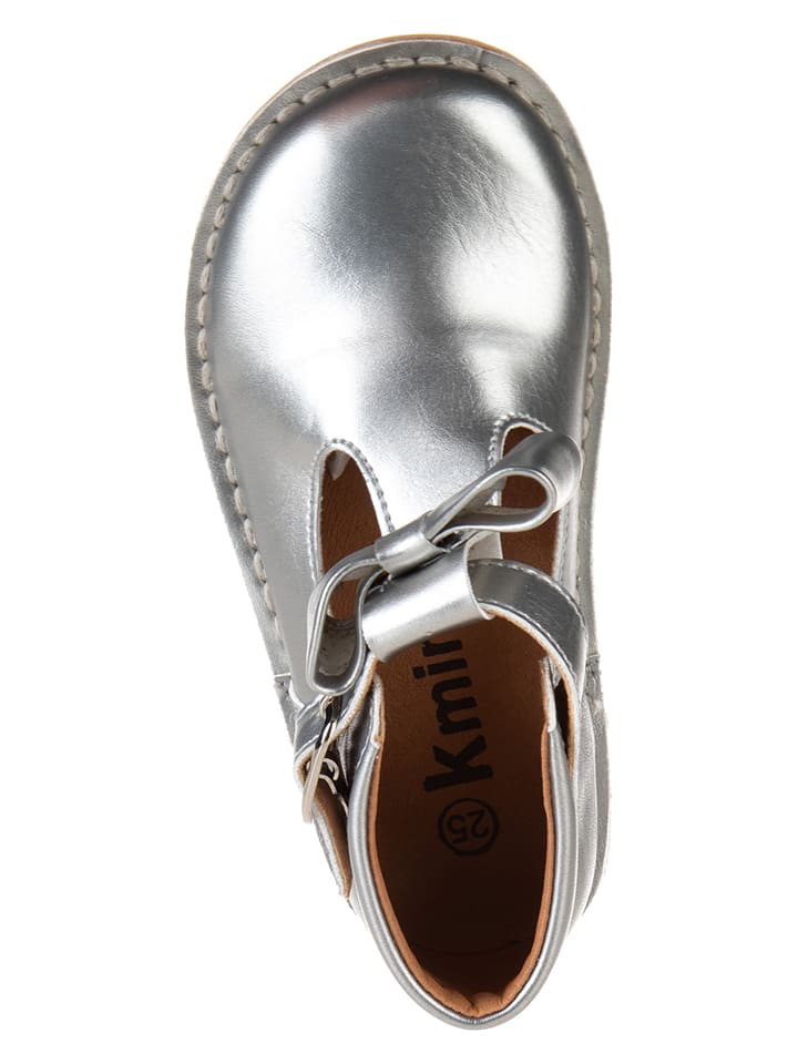 kmins Leder-Halbsandalen in Silber günstig kaufen
