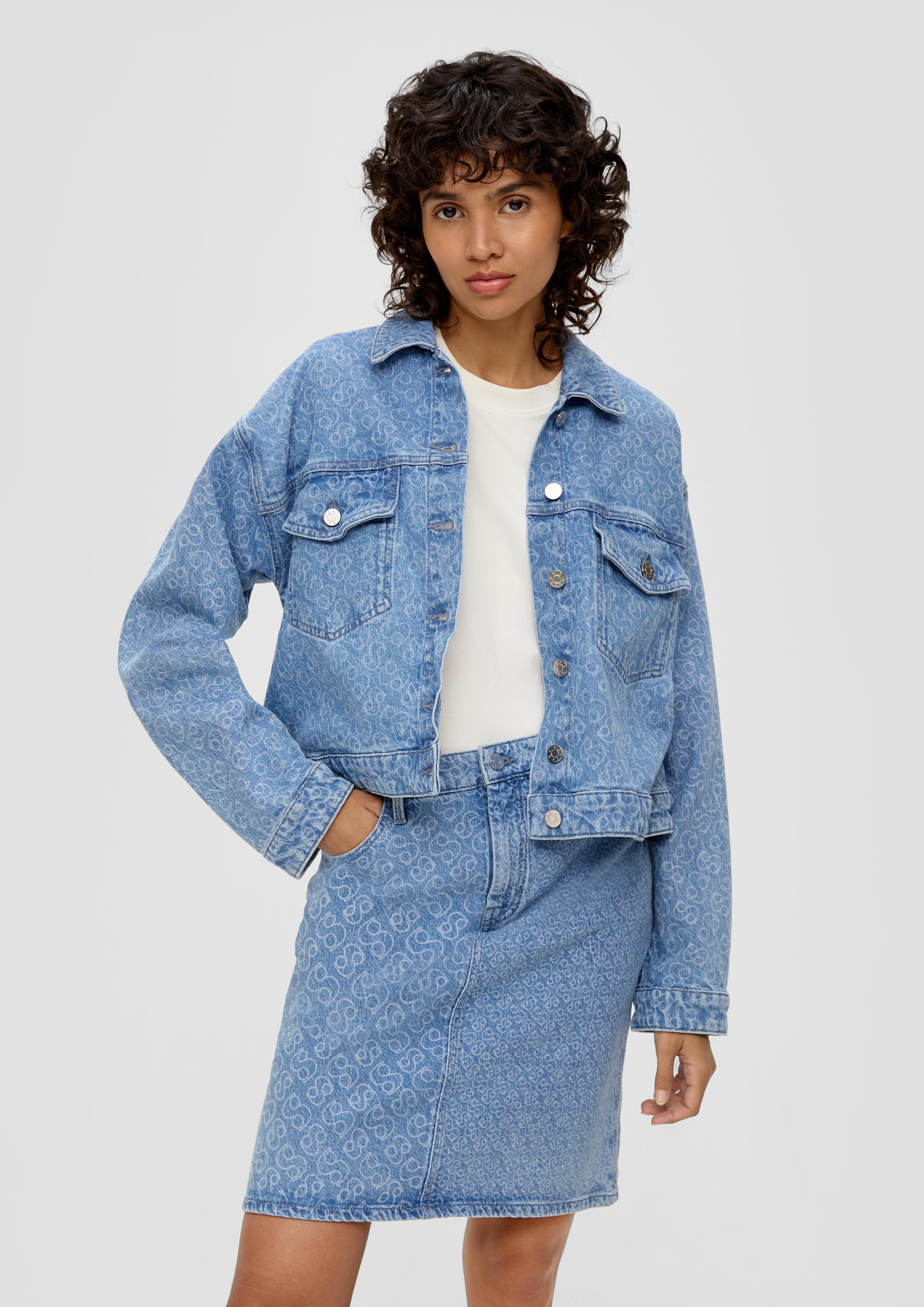 360° Denim / Jeansrock mit Logo-Muster  2135817-53Z4