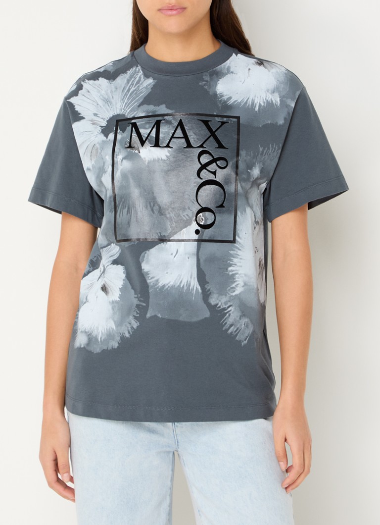 T-shirt Max & Co Teeflowers con logo stampato