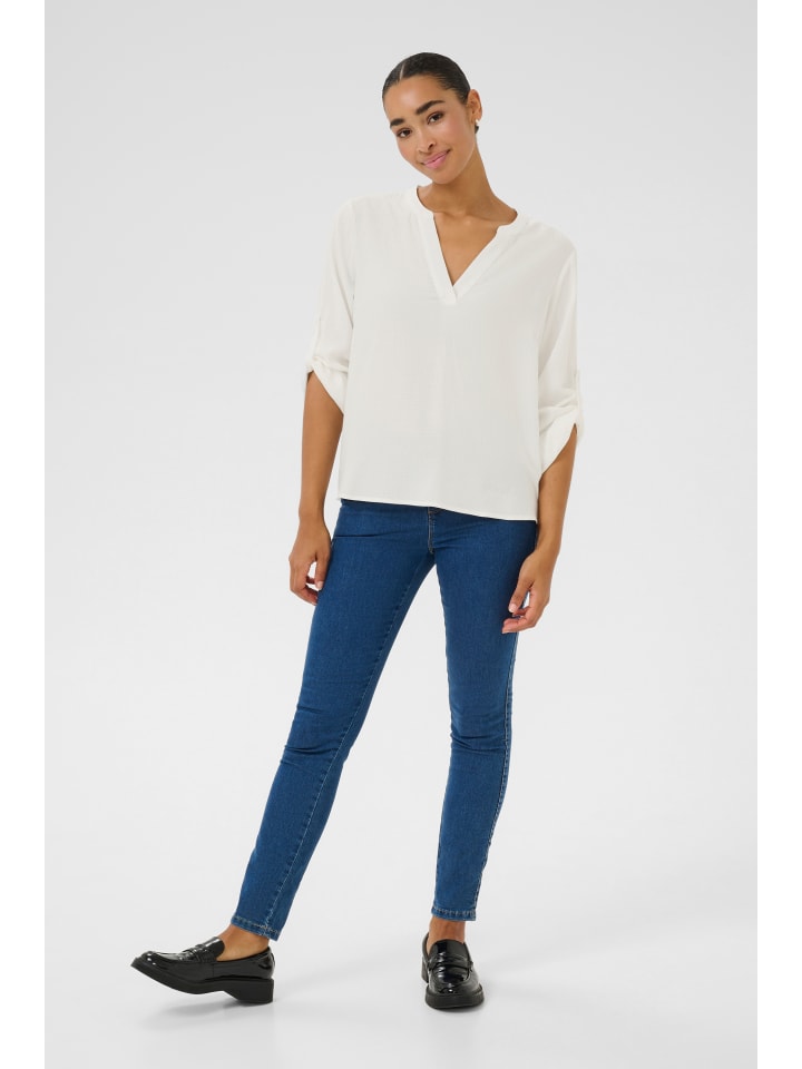 Kaffe Langarm-Bluse KAmalle in Chalk günstig kaufen