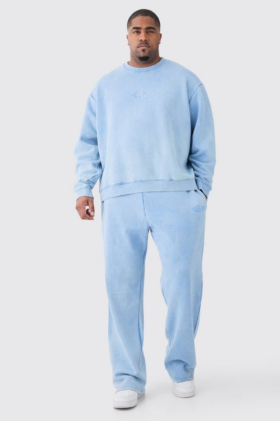 Plus kastiger Oversize Man Sweatshirt-Trainingsanzug