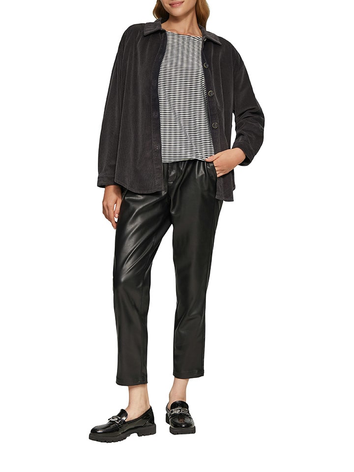 comma Bluse in Schwarz/ Weiß günstig kaufen