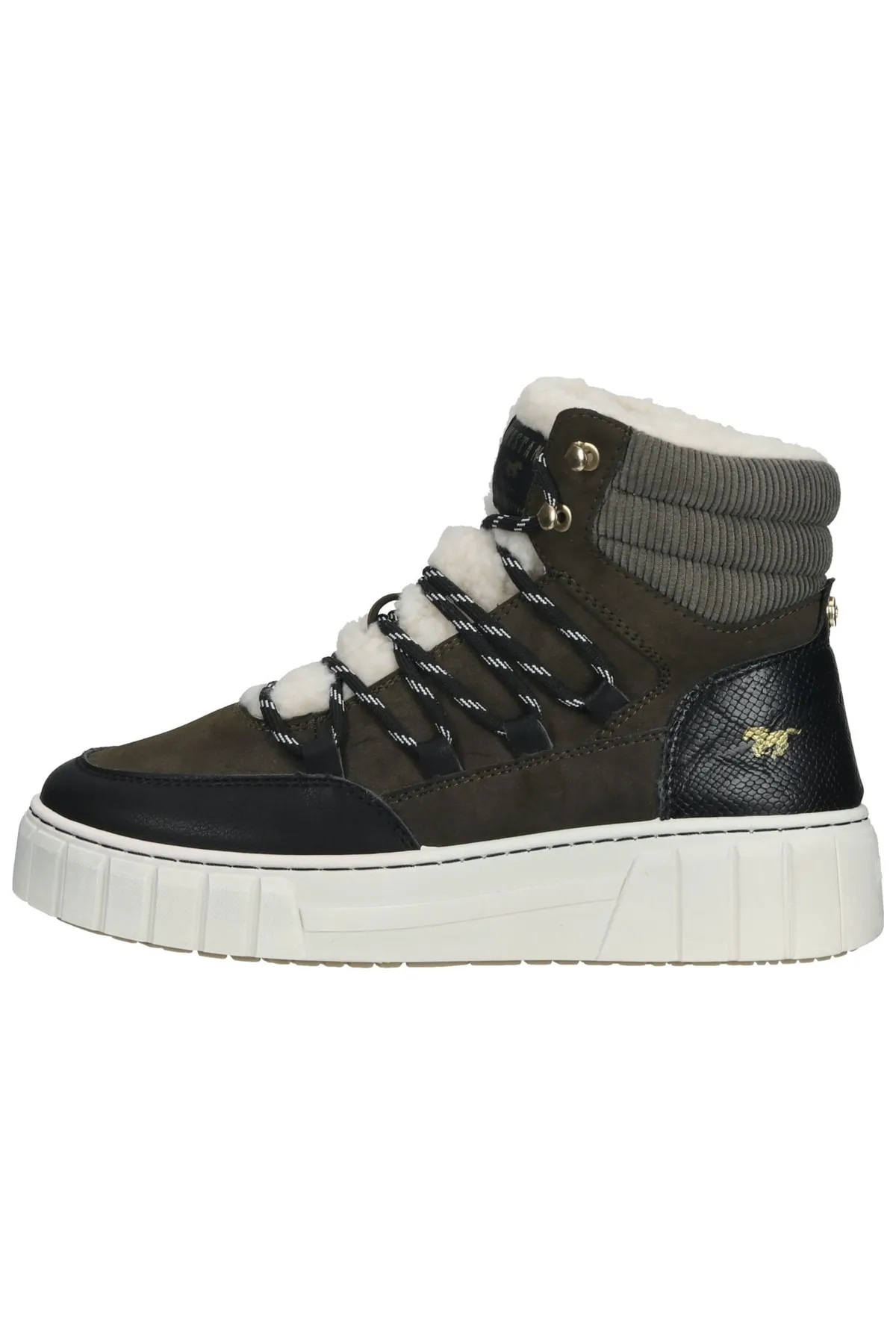 Mustang  Sneaker - Khaki - Flacher Absatz