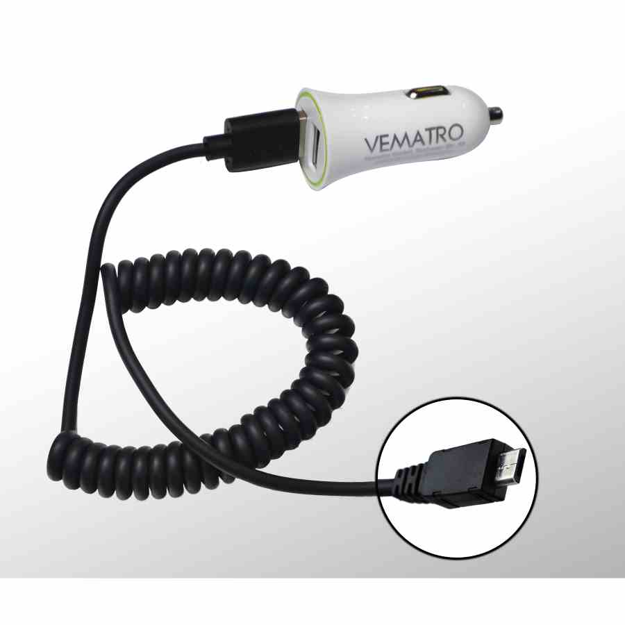 Vematro KFZ-Ladekabel 2.4A mit Micro USB Ladebuchse, 1 Stück - ATU