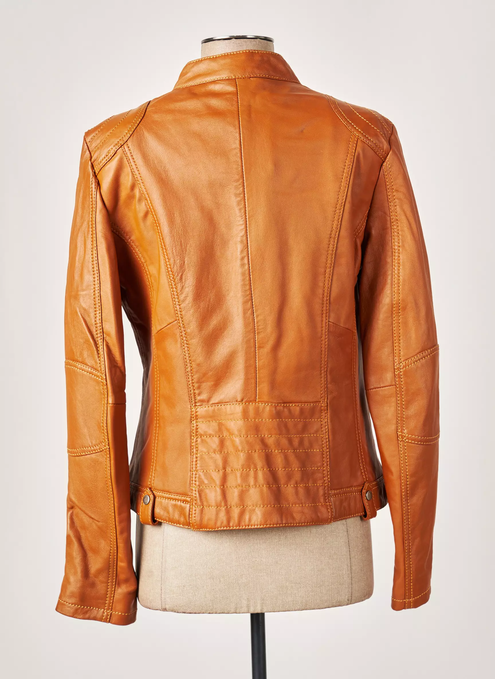 Wait Blue By Last Rebels Vestecuir Femme couleur marron
