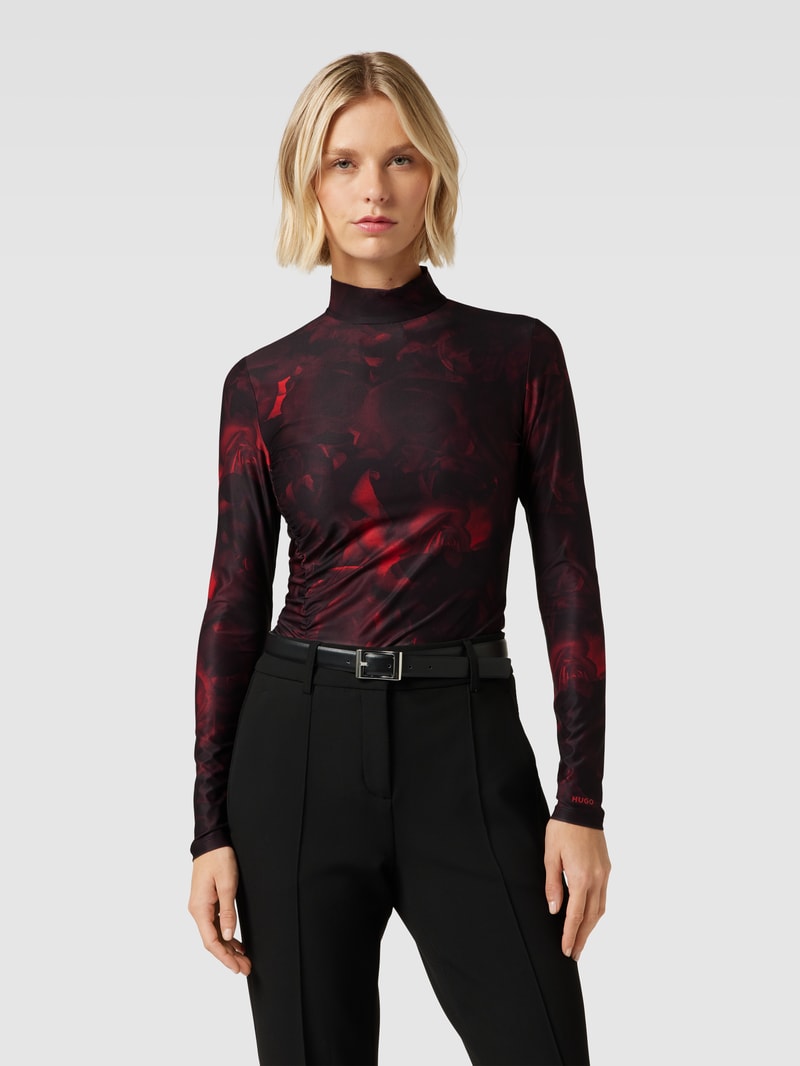 Longsleeve mit Rollkragen Modell 'Dachora' in rot
