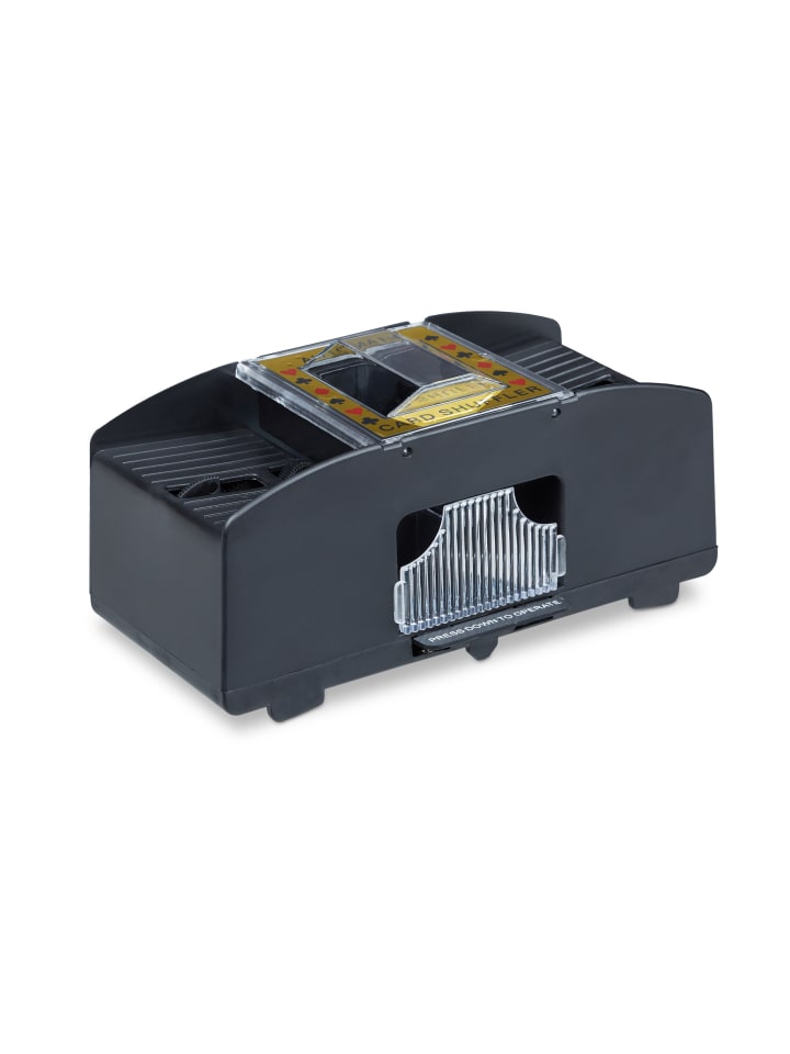 relaxdays Kartenmischmaschine 2 Decks in Schwarz günstig kaufen onesize