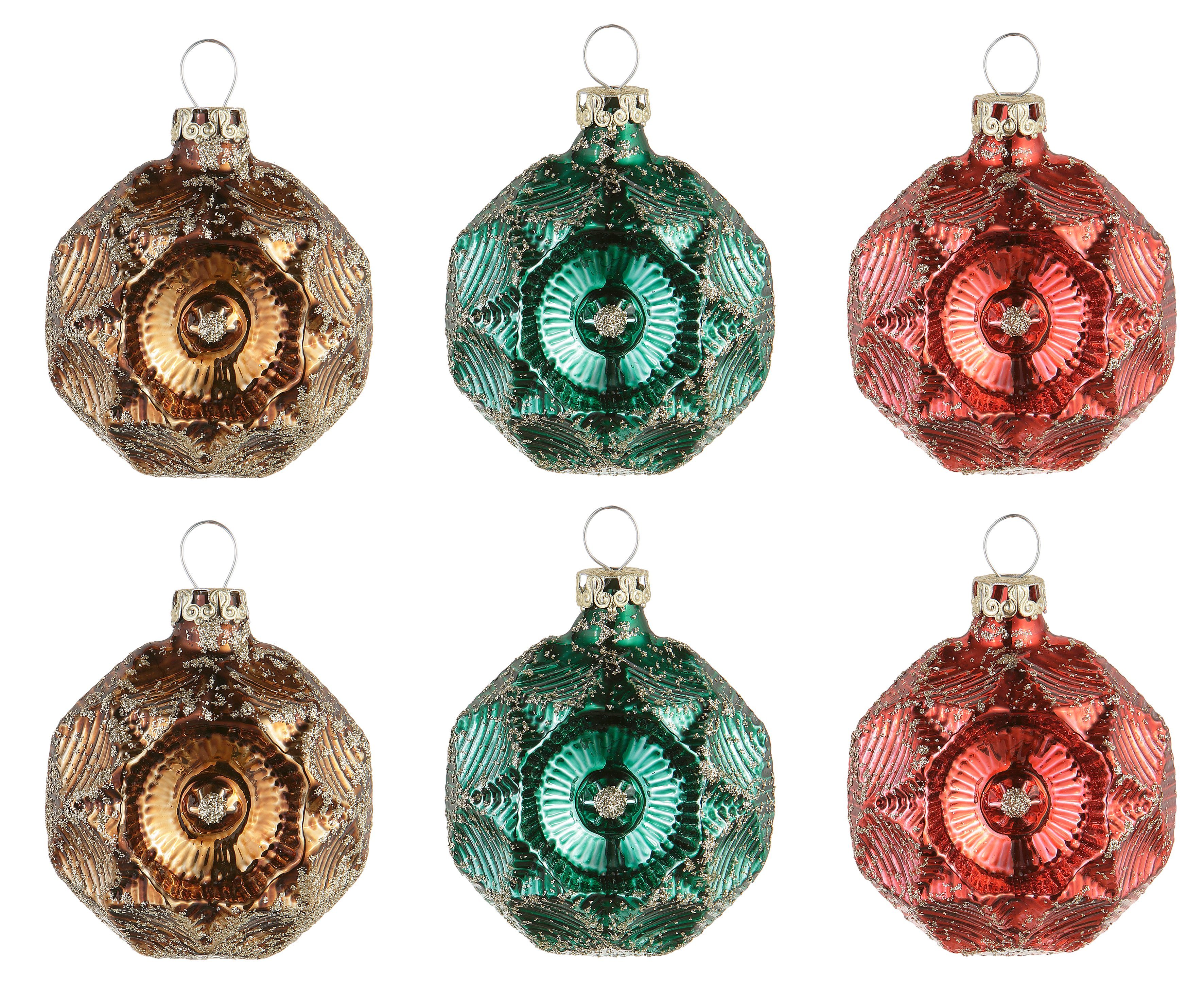 Thüringer Glasdesign Christbaumschmuck Lieblingsstücke, Weihnachtsdeko, Christbaumschmuck (6-tlg)