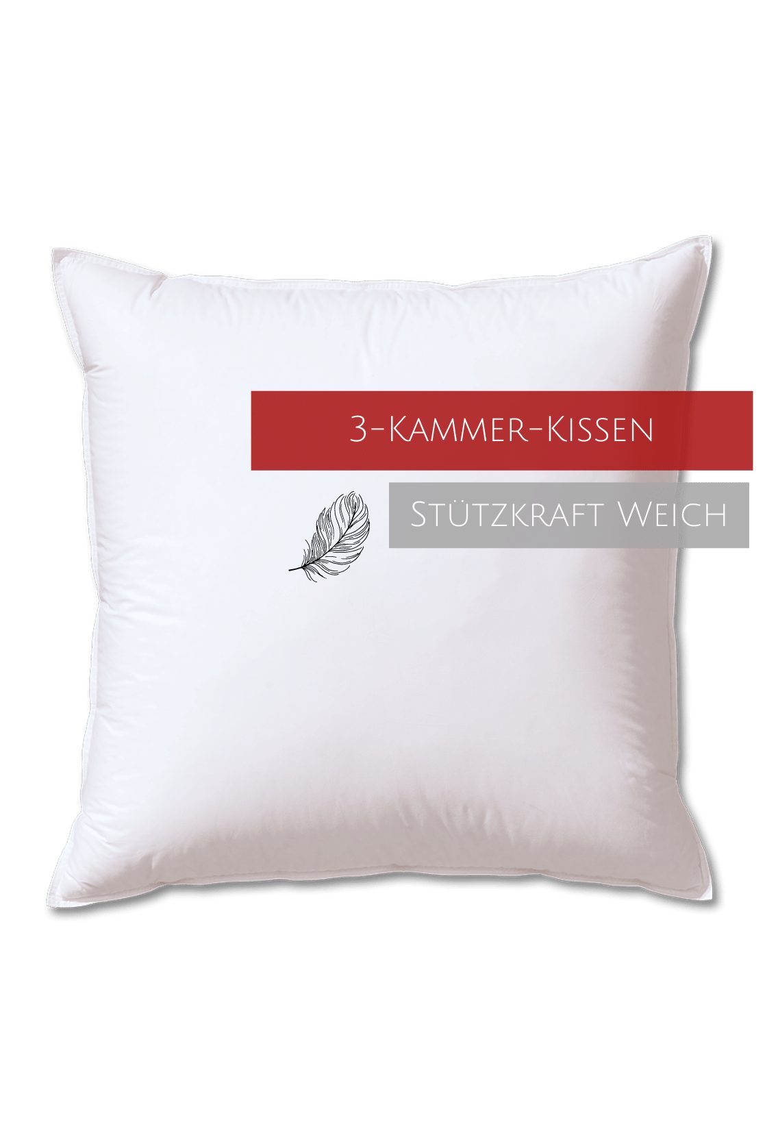 3-Kammer-Kopfkissen Trio Kissen Edition 3C - Stützkraft 