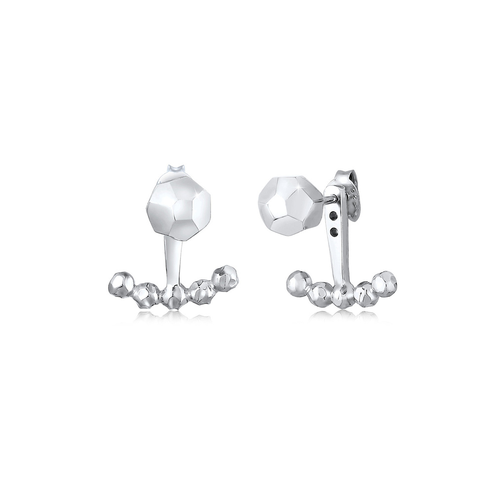 Elli Elli Boucles d'Oreilles Femme Ronde Élégante en Argent Sterling 925 Sterling Boucles d'oreilles