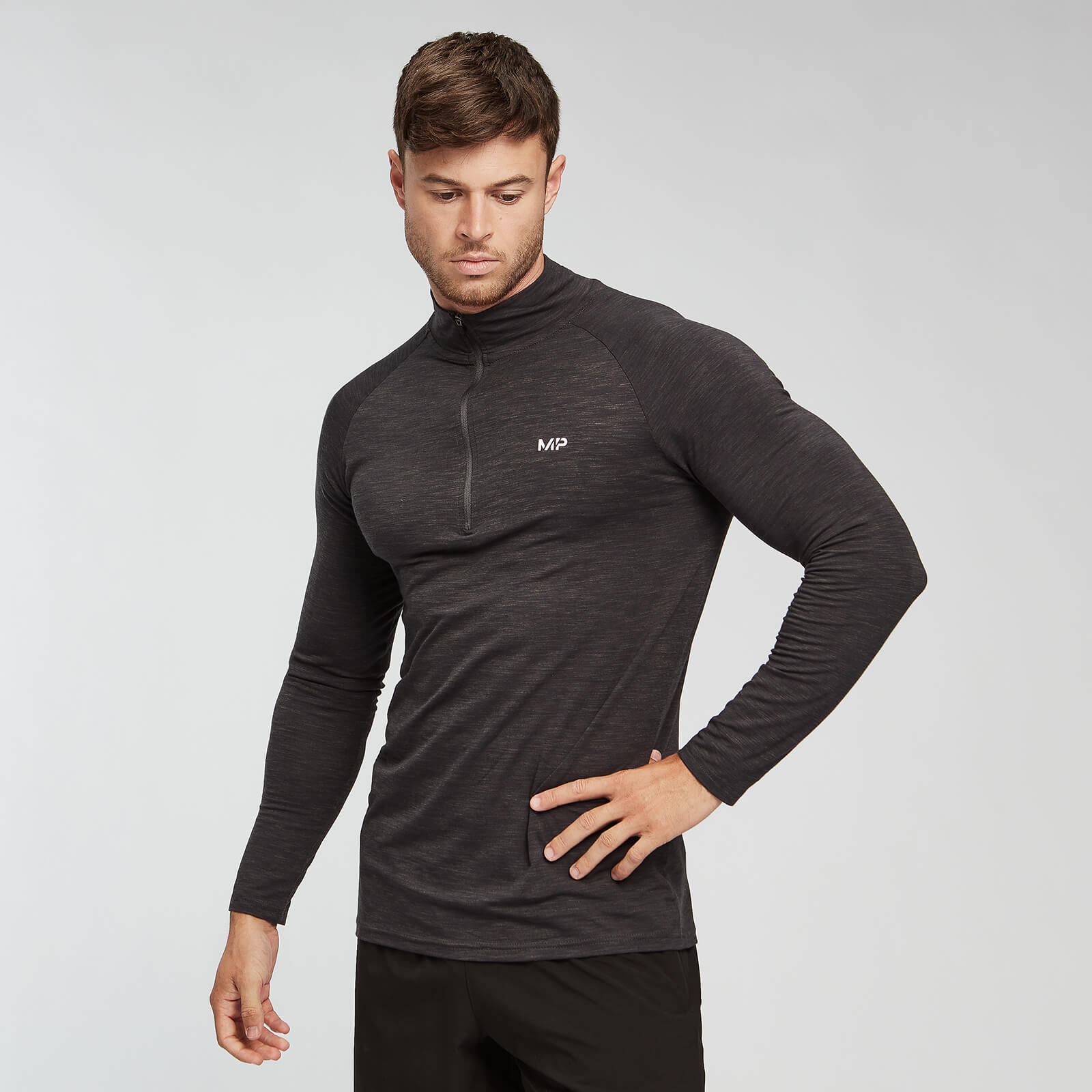 MP Performance 1/4 Zip - Noir et Gris