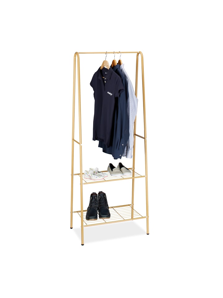 relaxdays Kleiderständer in Honigbraun - (B)61,5 x (H)160 x (T)38 cm günstig kaufen onesize