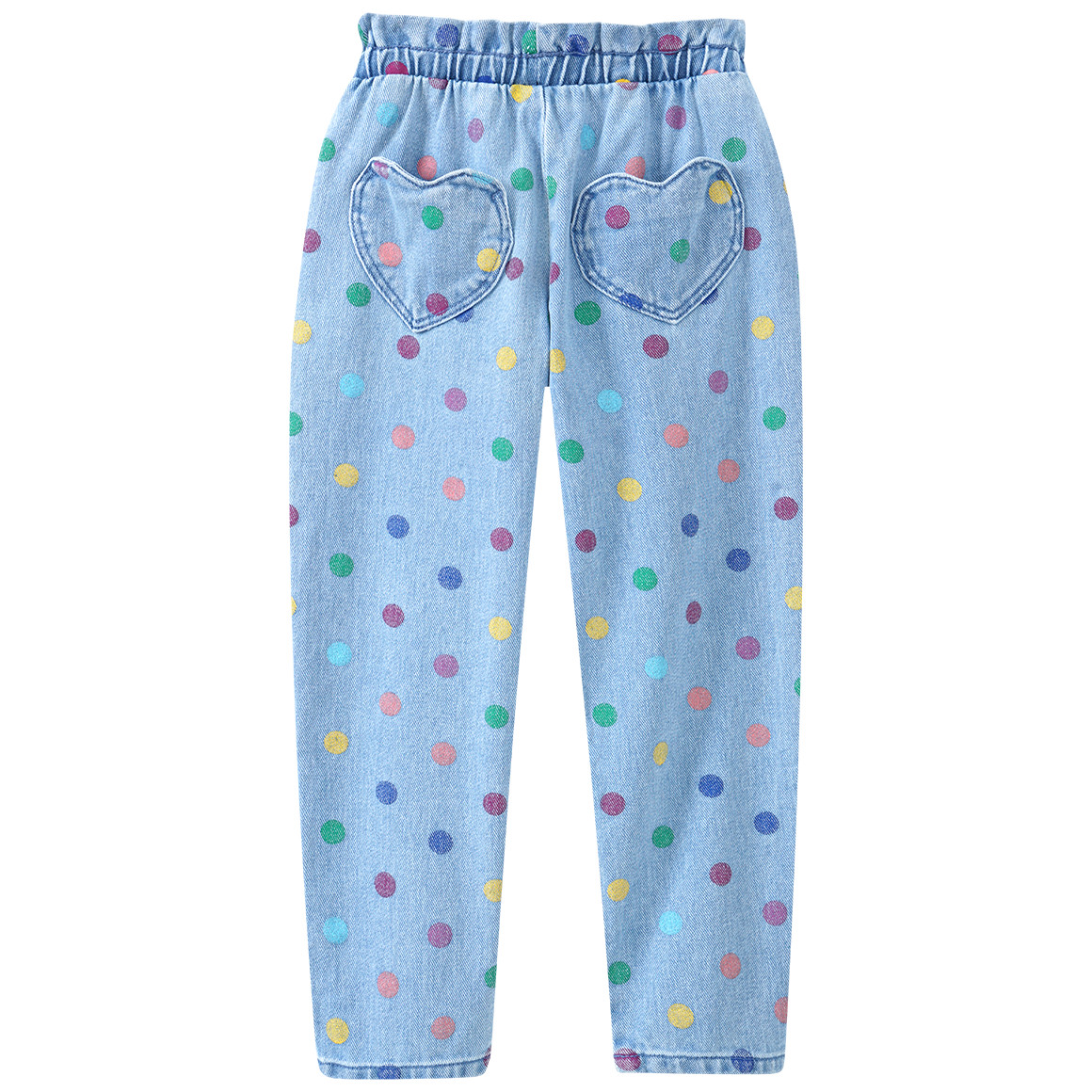 Mädchen Jeans mit bunten Punkten allover