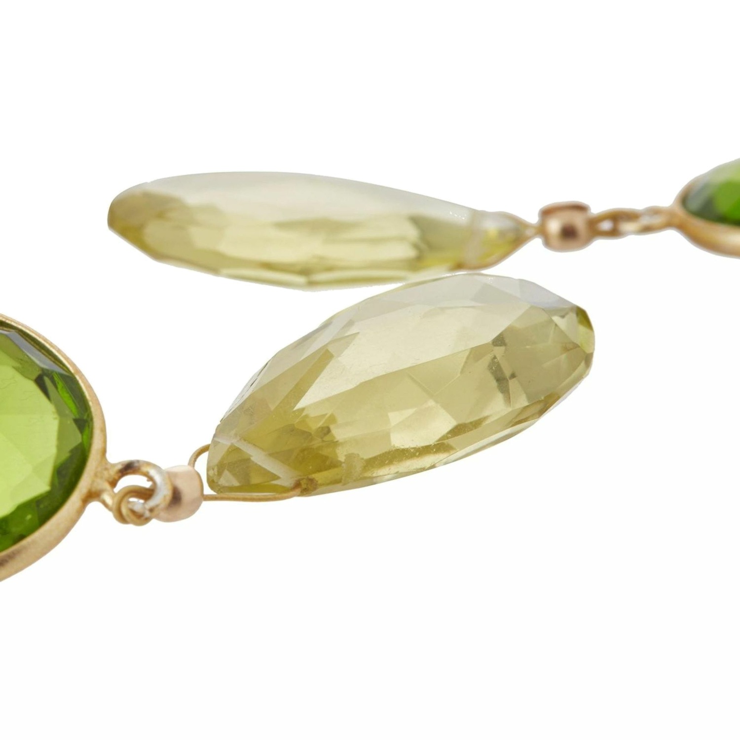 Ohrringe 'Peridot und Citrin Tropfen'