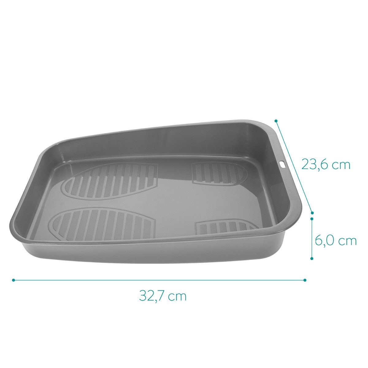Navaris Schuhabtropfschale Schuhablage Set, 6-teilig, stapelbar, für Garderobe/Schuhregal