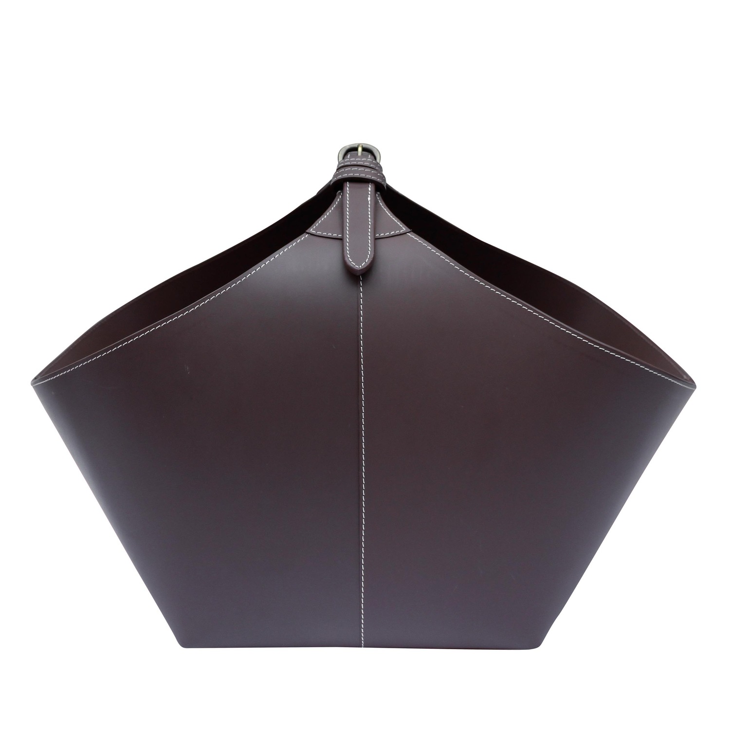 XL Kaminholzkorb Leder Korb BRASA zur Aufbewahrung. braun 60x40x30 cm