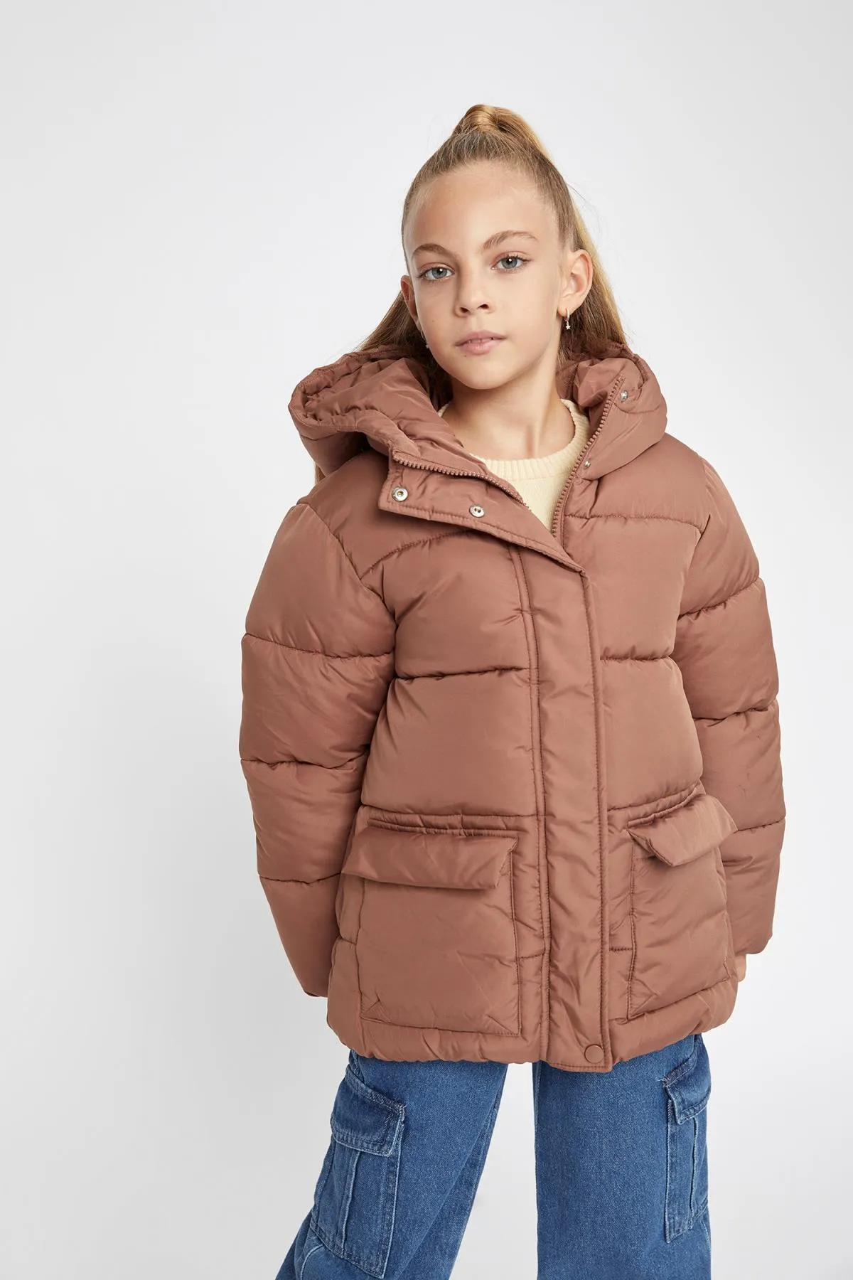 DeFacto  Wasserabweisender, mit Fleece gefütterter Mantel für Mädchen
