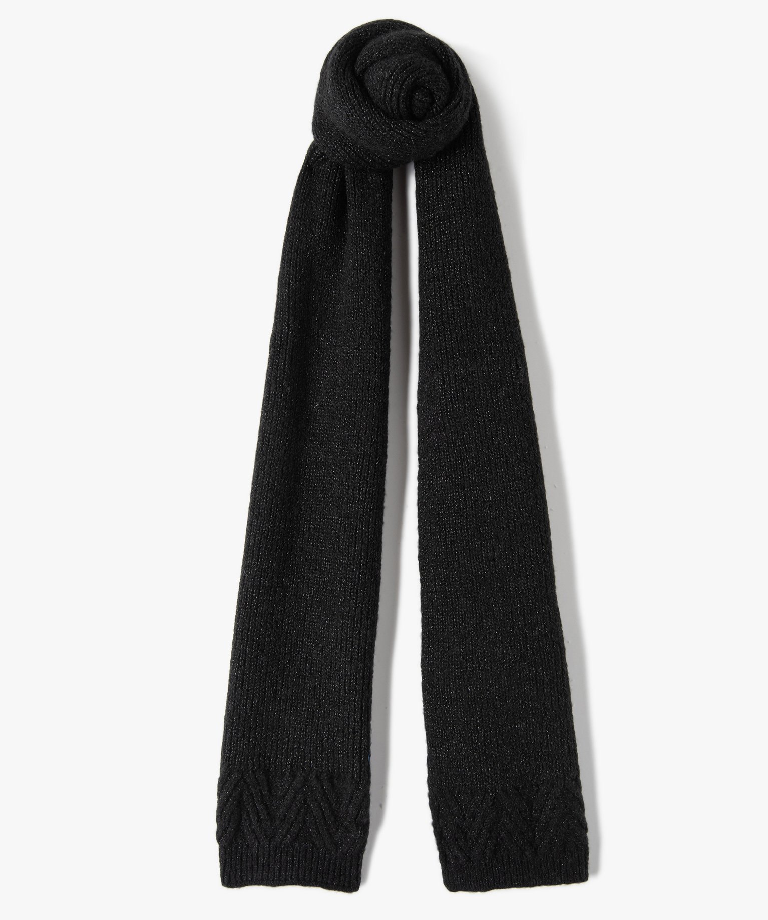 Echarpe femme en maille pailletée noir | GEMO