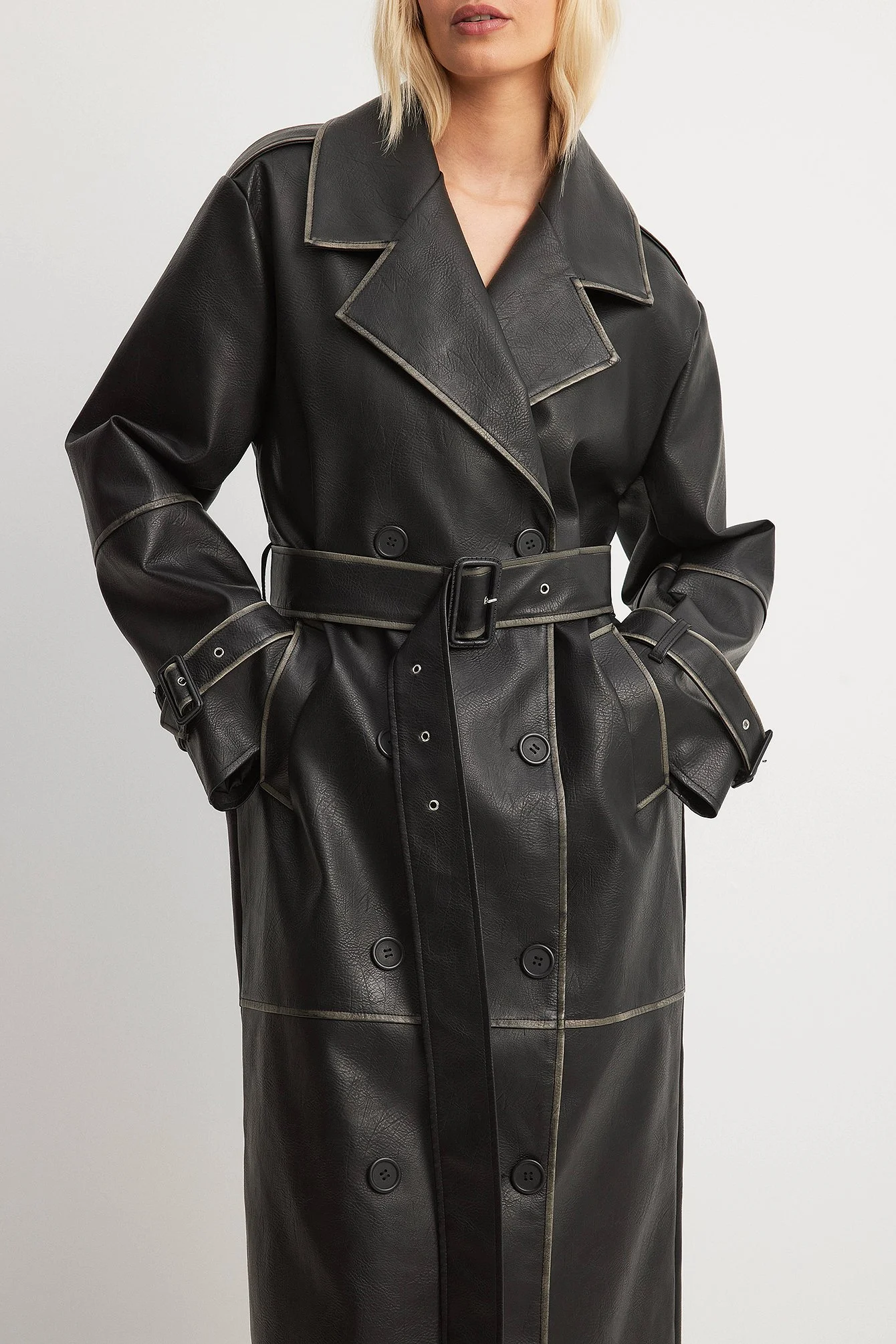 Ausgewaschener PU-Trenchcoat