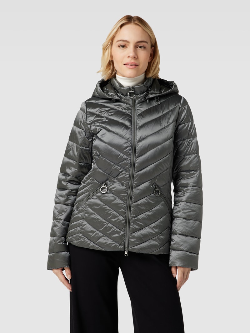 Steppjacke mit Stehkragen in anthrazit