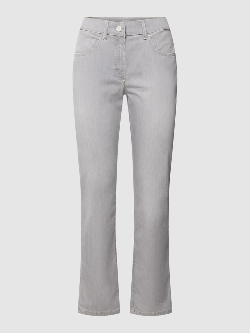 Jeans im 5-Pocket-Design Modell 'CARLA' in silber