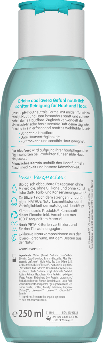 Pflegedusche Basis Sensitiv 2in1, 250 ml