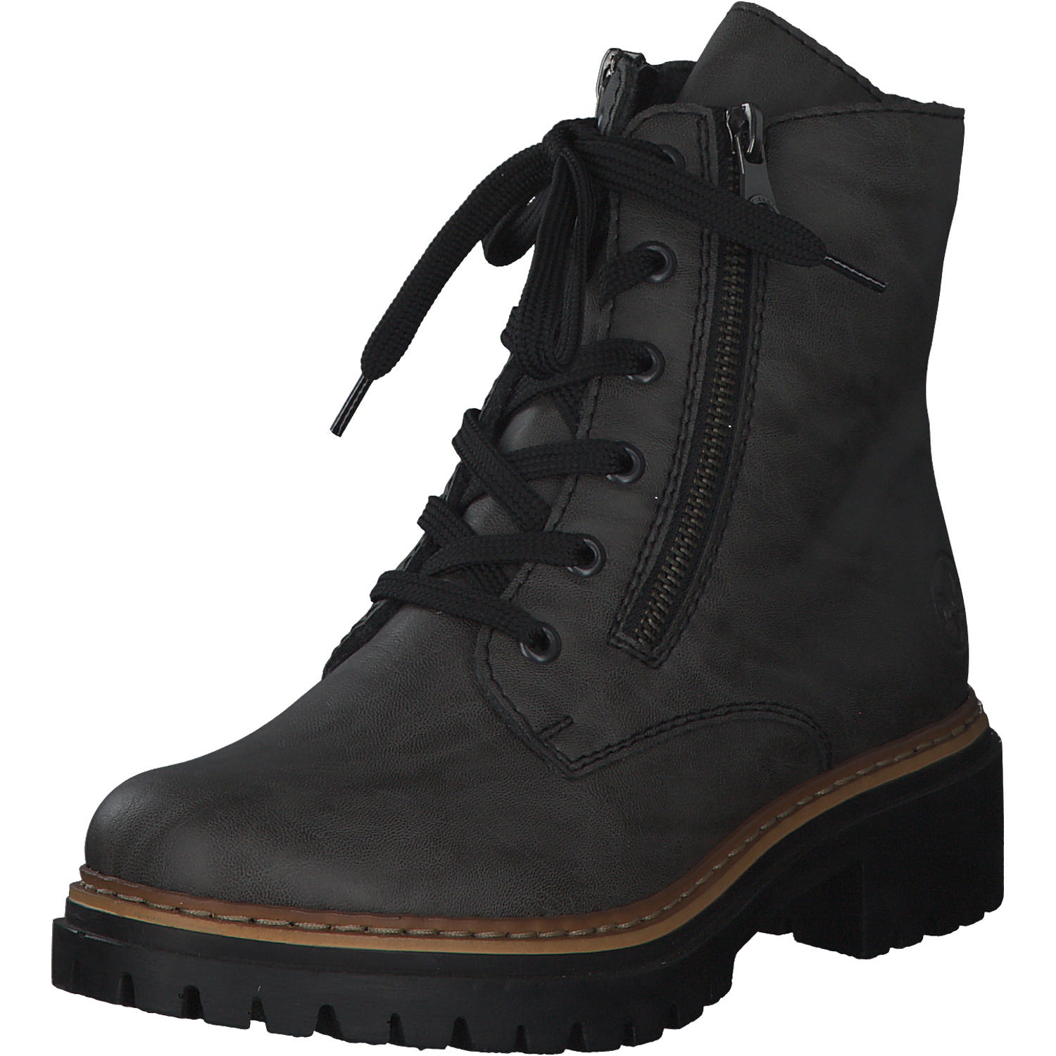 Rieker 72611, Schnürstiefeletten, Damen, Grau