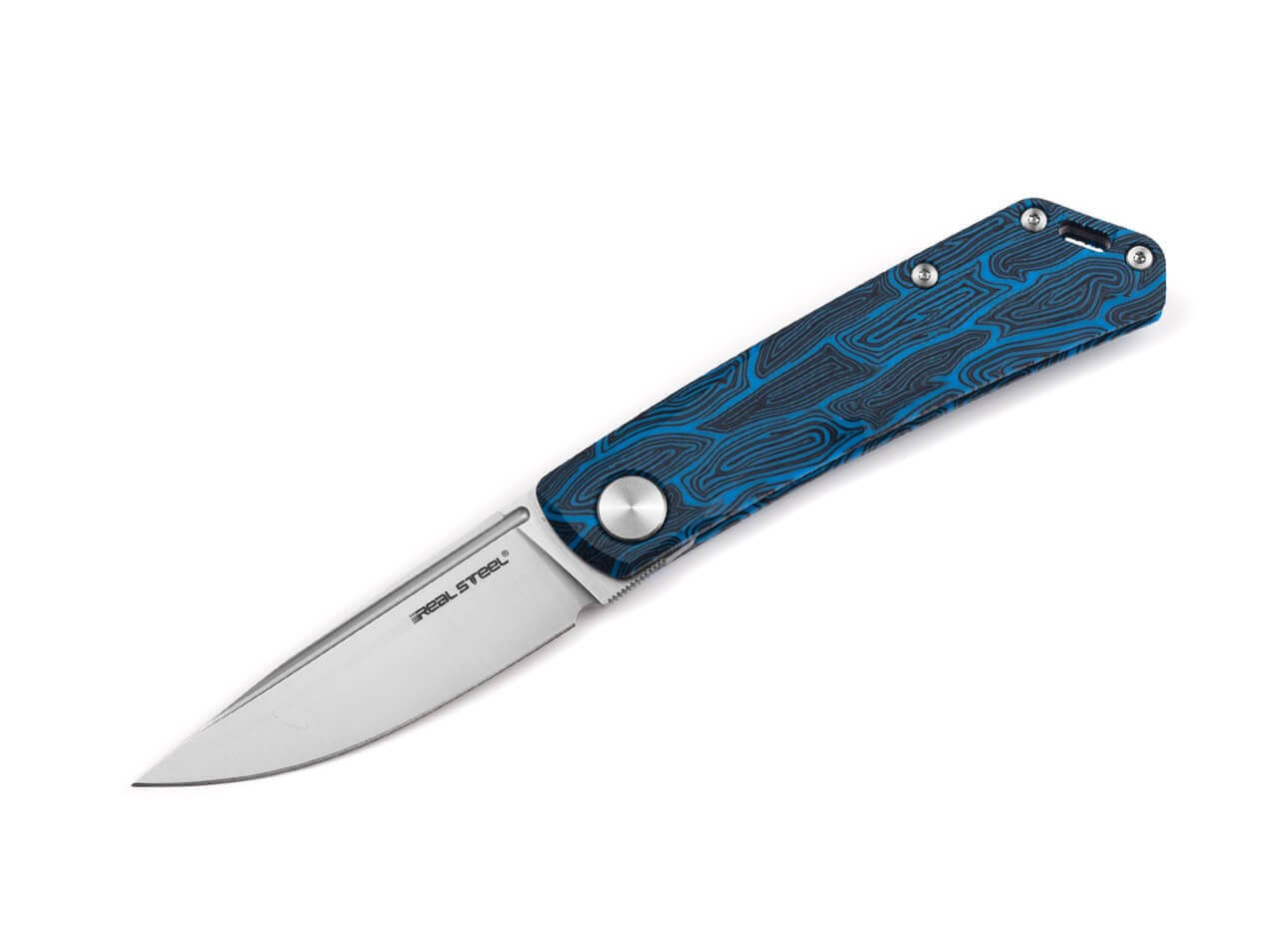 Luna Damascus G10 Sky Blue Böker Exclusive