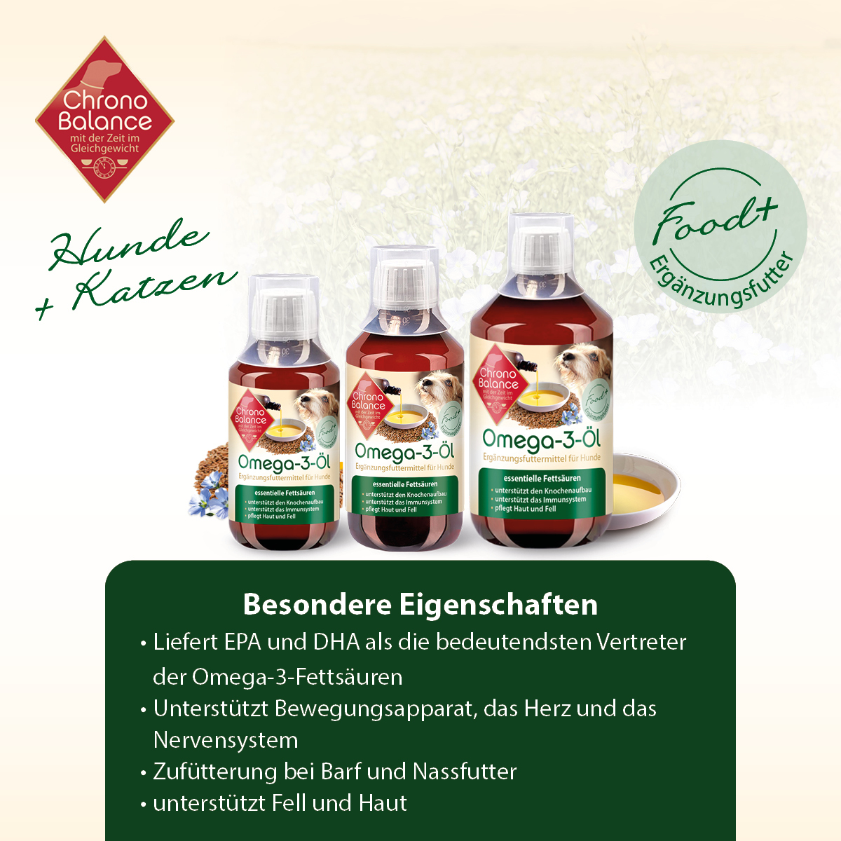 ChronoBalance Ergänzungsfutter & Aufzucht ChronoBalance natürliches Omega-3 Öl 250 ml