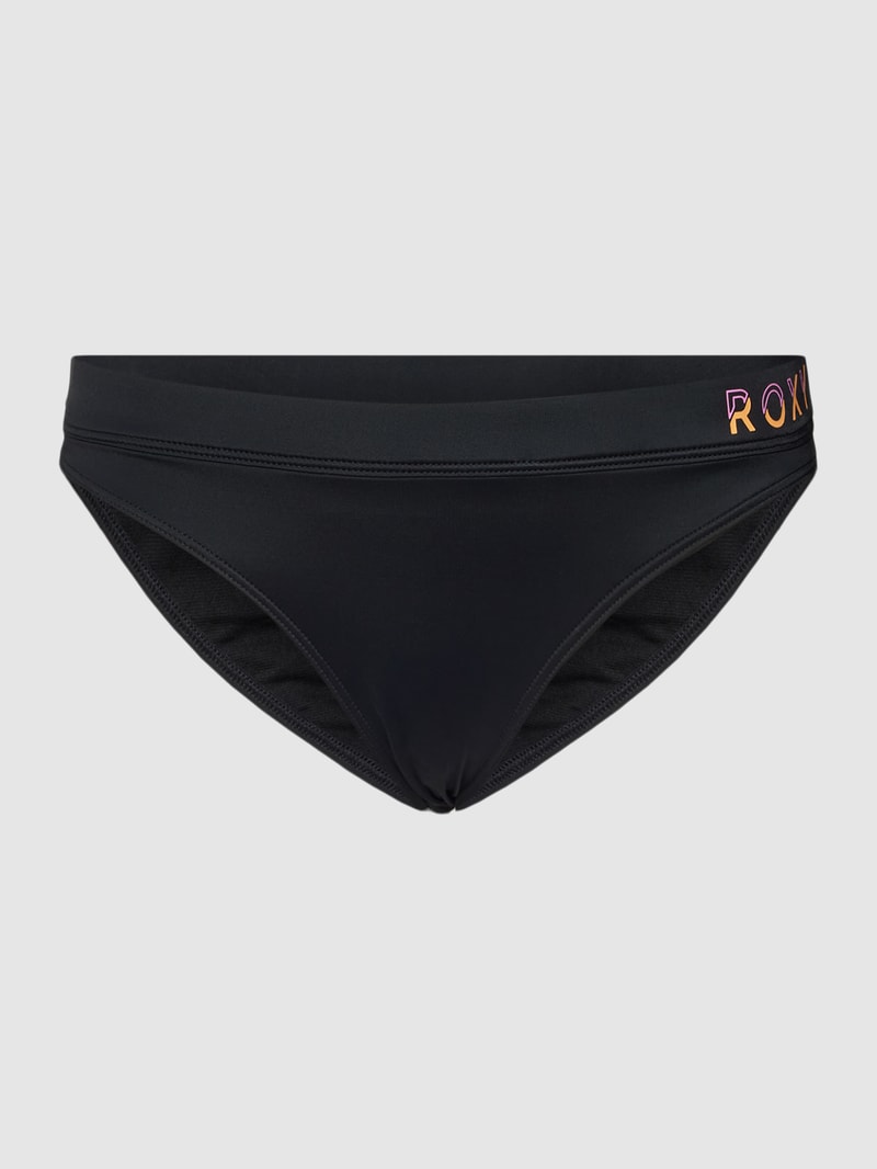 Bikini-Hose mit Label-Print Modell 'ROXY ACTIVE BIKINI BOTTOM' in schwarz