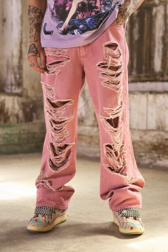 Lockere zerrissene Jeans
